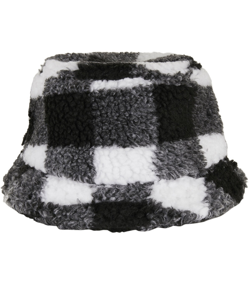 Flexfit-Yupoong_Sherpa-Check-Bucket-Hat_FF5003SC_5003SC_white-black_front