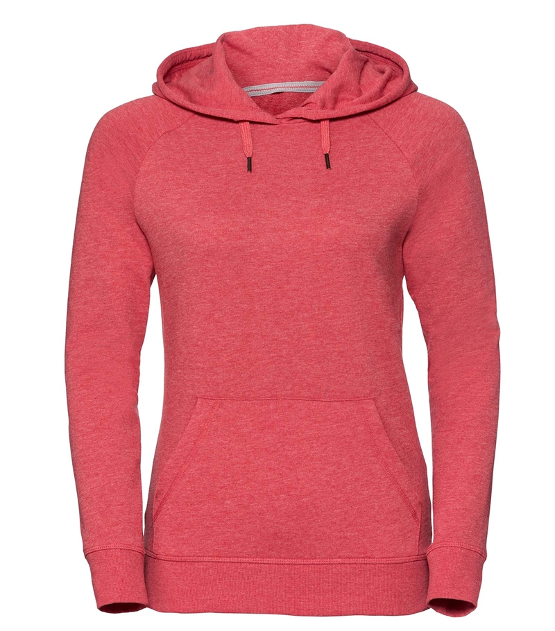 Russell-Ladies-HD-Hooded-Sweat-281F-Red-marl-front