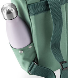BagBase_Recycled-Mini-Twin-Handle-Roll-Top-Backpack_BG118S_sage-green_water-bottle-pocket