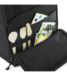 BagBase_Recycled-Twin-Handle-Cooler-Backpack_BG287_Black-propped-organiser-pocket