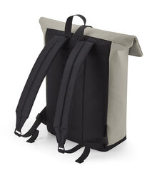 Bagbase_Matte-PU-Roll-Top-Backpack_BG335_clay_rear