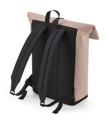 Bagbase_Matte-PU-Roll-Top-Backpack_BG335_nude-pink_rear