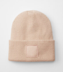 Beechfield_Deep-Cuffed-Tonal-Patch-Beanie_B336R_peach_flat-shot