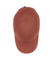 Beechfield_EarthAware-Organic-Cotton-Canvas-Unstructured-Cap_B54N_terracotta_above-view