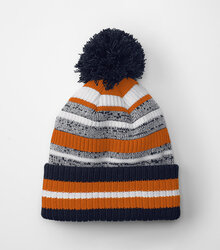 Beechfield_Multi-Sport-Fan-Beanie_B474R_french-navy_orange_white_flat-shot