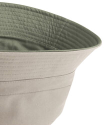 Beechfield_Reversible-Bucket-Hat_B686_Olive-Green-Stone-contrasting-panel-detail-reversed
