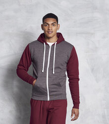 Just-Hoods_AWD_Retro-Zoodie_JH059_Charcoal_Grey_Burgundy_(2)