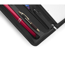 Quadra_Burbank-Zipper-Portfolio_QD802-Black-pen-holder