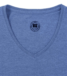 Russell-Childrens-v-neck-HD-T-166F-blue-marl-detail