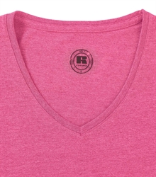 Russell-Childrens-v-neck-HD-T-166F-pink-marl-detail