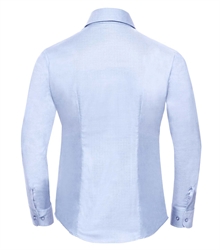Russell-Ladies-Long-Sleeve-Classic-Oxford-Shirt-932F-Oxford-blue-back