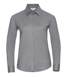 Russell-Ladies-Long-Sleeve-Classic-Oxford-Shirt-932F-silver-front