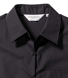 Russell-Ladies-Long-Sleeve-Classic-Polycotton-Poplin-Shirt-934F-black-detail