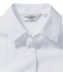 Russell-Ladies-Long-Sleeve-Classic-Polycotton-Poplin-Shirt-934F-white-detail