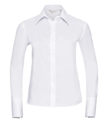 Russell-Ladies-Long-Sleeve-Tailored-Ultimate-Non-Iron-Shirt-956F-white-front