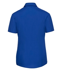 Russell-Ladies-Short-Sleeve-Fitted-Polycotton-Poplin-Shirt-935F-bright-royal-back