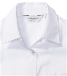Russell-Ladies-Short-Sleeve-Fitted-Polycotton-Poplin-Shirt-935F-white-detail