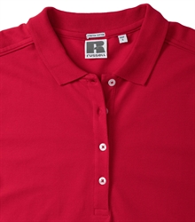 Russell-Ladies-Stretch-Polo-566F-classic-red-bueste-detail