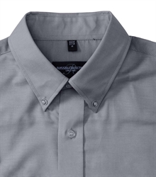 Russell-Mens-Long-Sleeve-Classic-Oxford-Shirt-932M-silver-detail
