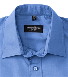 Russell-Mens-Long-Sleeve-Classic-Polycotton-Poplin-Shirt-934M-Corporate-blue-detail