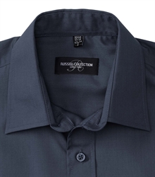 Russell-Mens-Long-Sleeve-Classic-Polycotton-Poplin-Shirt-934M-French-navy-detail