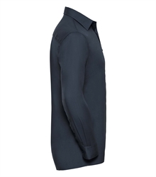 Russell-Mens-Long-Sleeve-Classic-Polycotton-Poplin-Shirt-934M-French-navy-side