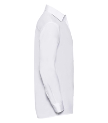 Russell-Mens-Long-Sleeve-Classic-Polycotton-Poplin-Shirt-934M-white-side