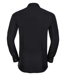 Russell-Mens-Long-Sleeve-Fitted-Ultimate-Stretch-Shirt-960M-black-back