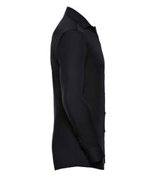 Russell-Mens-Long-Sleeve-Fitted-Ultimate-Stretch-Shirt-960M-black-side