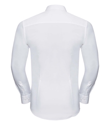 Russell-Mens-Long-Sleeve-Fitted-Ultimate-Stretch-Shirt-960M-white-back