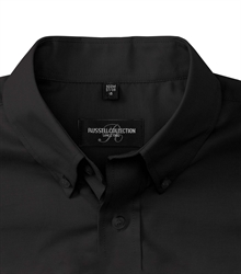 Russell-Mens-Oxford-Short-Sleeve-Classic-Oxford-Shirt-933M-black-detail