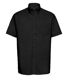 Russell-Mens-Oxford-Short-Sleeve-Classic-Oxford-Shirt-933M-black-front