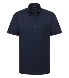 Russell-Mens-Oxford-Short-Sleeve-Classic-Oxford-Shirt-933M-bright-navy-front