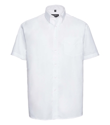 Russell-Mens-Oxford-Short-Sleeve-Classic-Oxford-Shirt-933M-white-front