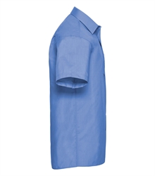 Russell-Mens-Short-Sleeve-Classic-Polycotton-Poplin-Shirt-935M-Corporate-blue-side