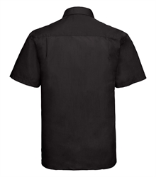 Russell-Mens-Short-Sleeve-Classic-Polycotton-Poplin-Shirt-935M-black-back