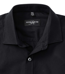 Russell-Mens-Short-Sleeve-Fitted-Ultimate-Stretch-Shirt-961M-black-detail