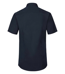 Russell-Mens-Short-Sleeve-Fitted-Ultimate-Stretch-Shirt-961M-bright-navy-back
