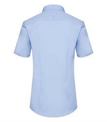 Russell-Mens-Short-Sleeve-Fitted-Ultimate-Stretch-Shirt-961M-bright-sky-back