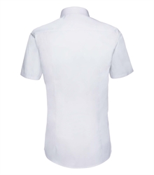 Russell-Mens-Short-Sleeve-Fitted-Ultimate-Stretch-Shirt-961M-white-back