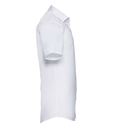 Russell-Mens-Short-Sleeve-Fitted-Ultimate-Stretch-Shirt-961M-white-side