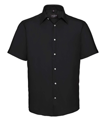 Russell-Mens-Short-Sleeve-Tailored-Ultimate-Non-Iron-Shirt-959M-black-front