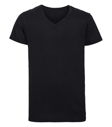Russell-Mens-v-neck-HD-T-166M-black-front
