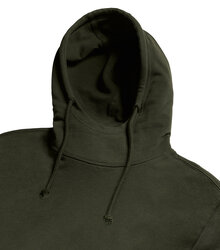 Russell_Pure-Organic-High-Collar-Hooded-Sweat_209M_0R209M0_Dark_Olive_Detail_1