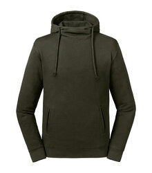 Russell_Pure-Organic-High-Collar-Hooded-Sweat_209M_0R209M0_Dark_Olive_Front