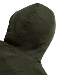Russell_Pure-Organic-High-Collar-Hooded-Sweat_209M_Dark_Olive_Detail_2