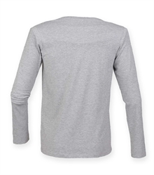 Skinni-Fit-mens-feel-good-stretch-long-sleeve-t-shirt-SF124-HEATHERGREY-TORSO-BACK