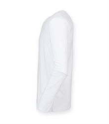 Skinni-Fit-mens-feel-good-stretch-long-sleeve-t-shirt-SF124-WHITE-TORSO-SIDE