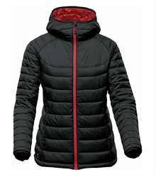 Stormtech-Womens-Stavanger-Thermal-Jacket-AFP-2W-FRONT-HOOD-DOWN-BLACK-BRIGHTRED